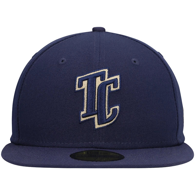 Men's New Era Navy Tri-City Dust Devils Authentic Collection Team Home 59FIFTY Fitted Hat