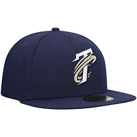 Men's New Era Navy Tri-City Dust Devils Authentic Collection Team Home 59FIFTY Fitted Hat