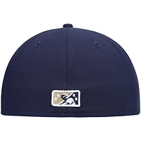 Men's New Era Navy Tri-City Dust Devils Authentic Collection Team Home 59FIFTY Fitted Hat