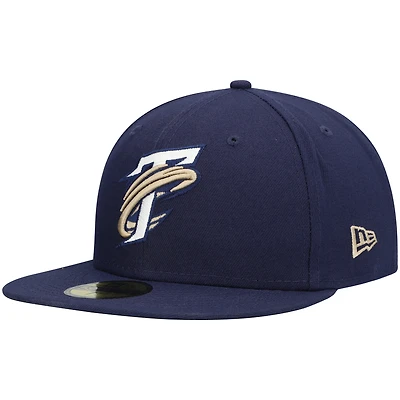 Men's New Era Navy Tri-City Dust Devils Authentic Collection Team Home 59FIFTY Fitted Hat