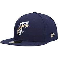 Men's New Era Navy Tri-City Dust Devils Authentic Collection Team Home 59FIFTY Fitted Hat