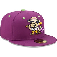 Casquette ajustée 59FIFTY Viñeros De Tri-City Copa La Diversion New Era violette pour homme