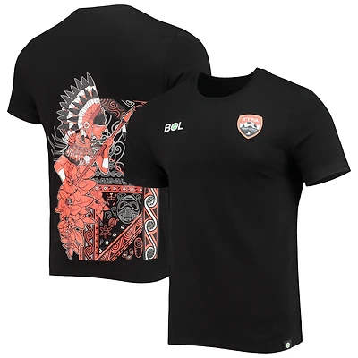 T-shirt noir Warrior Tribal de l'équipe nationale Trinité-et-Tobago pour hommes