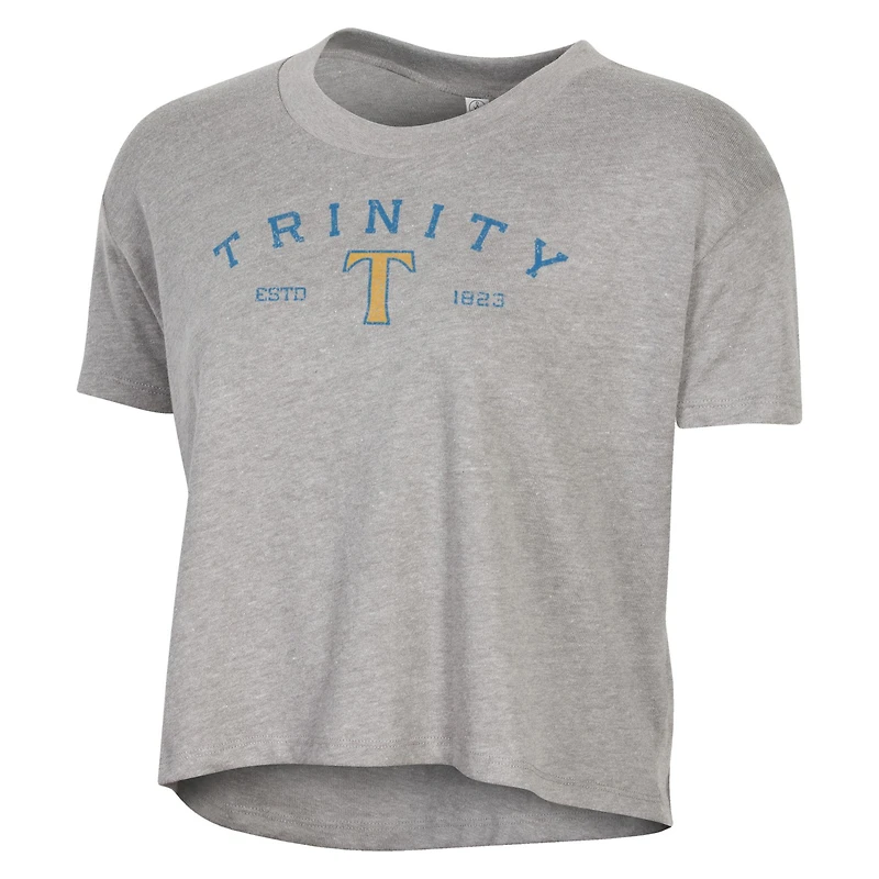 T-shirt court gris pour femme, motif tête d'affiche rétro Trinity Bantams