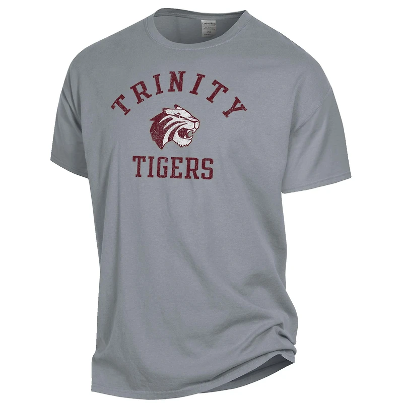 Men's ComfortWash Gray Trinity Tigers Arch Logo Garment Dyed T-Shirt