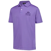 Boy's Youth FootJoy  Purple Truist Championship ProDry Micro Feeder Stripe Lisle Polo