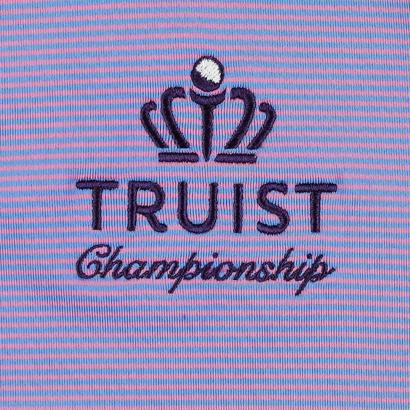 Boy's Youth FootJoy Purple Truist Championship ProDry Micro Feeder Stripe Lisle Polo