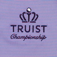 Boy's Youth FootJoy  Purple Truist Championship ProDry Micro Feeder Stripe Lisle Polo