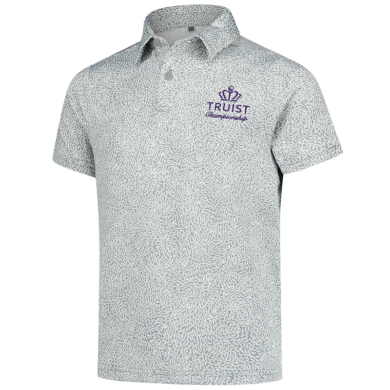 Polo imprimé Under Armour gris Truist Championship Blade pour garçons