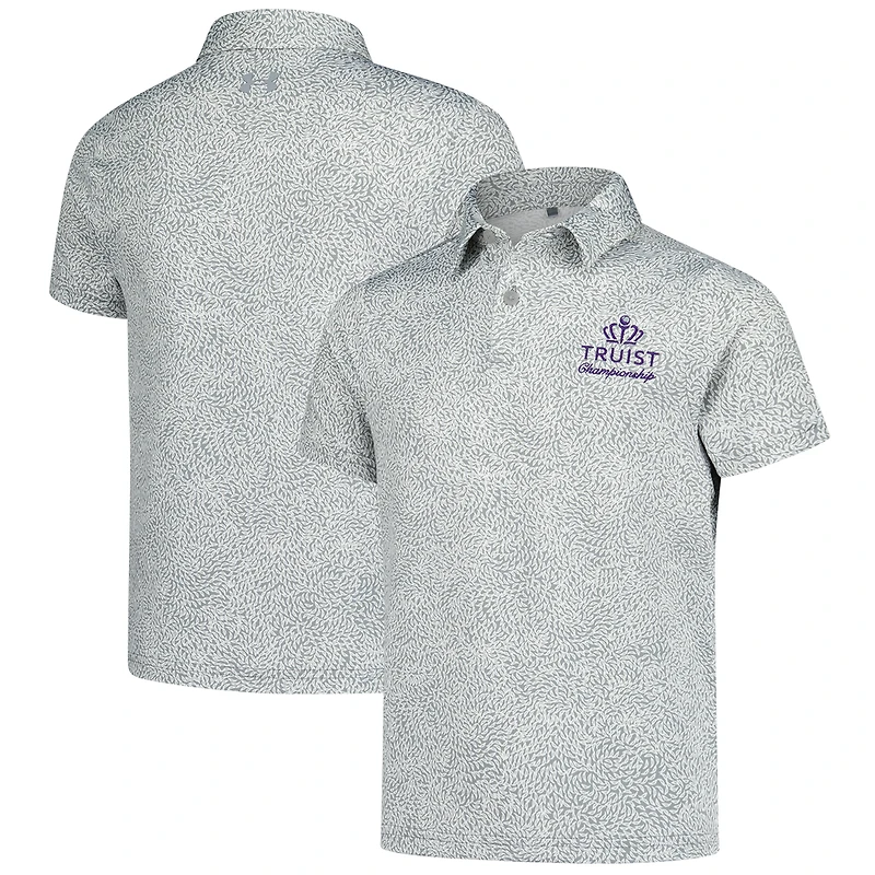 Polo imprimé Under Armour gris Truist Championship Blade pour garçons