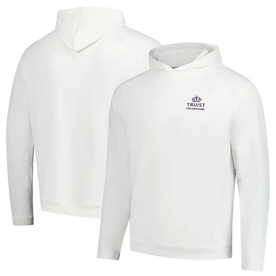 Men's Peter Millar  White Truist Championship Pine Performance Raglan Pullover Hoodie