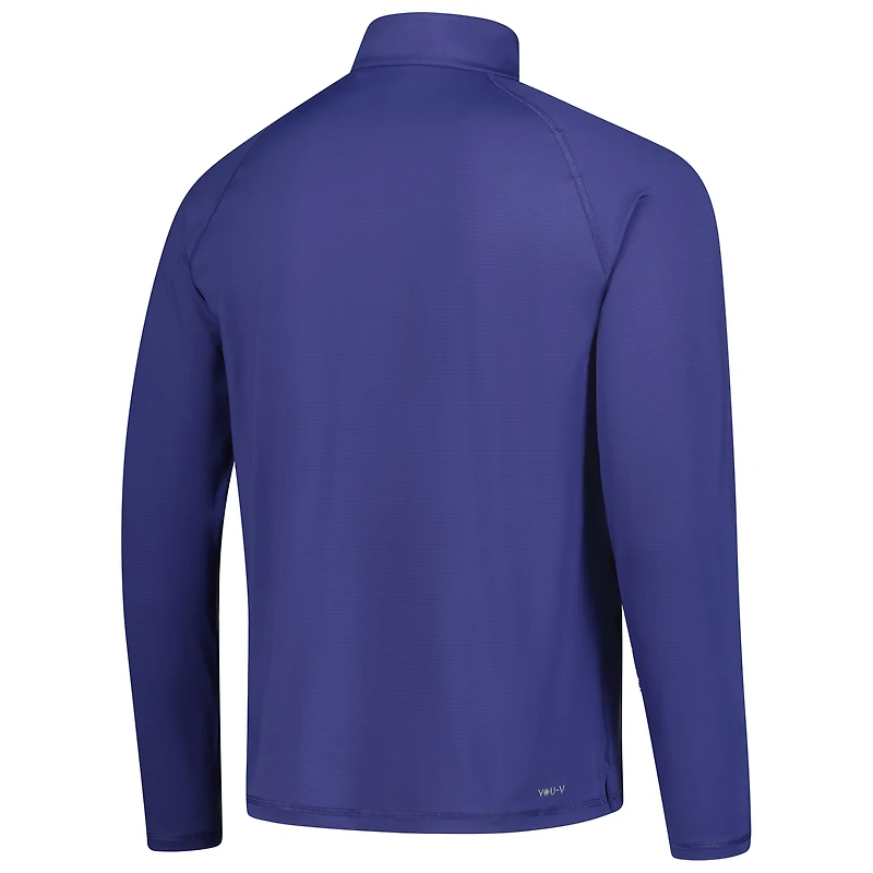 Pull Puma bleu Truist Championship You-V Raglan à quart de zip pour homme