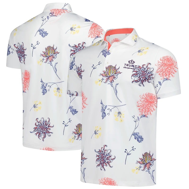 Polo Puma blanc Truist Championship MATTR Dahlia pour homme