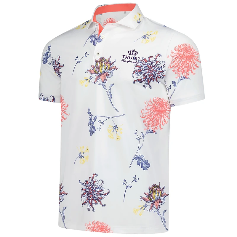 Polo Puma blanc Truist Championship MATTR Dahlia pour homme