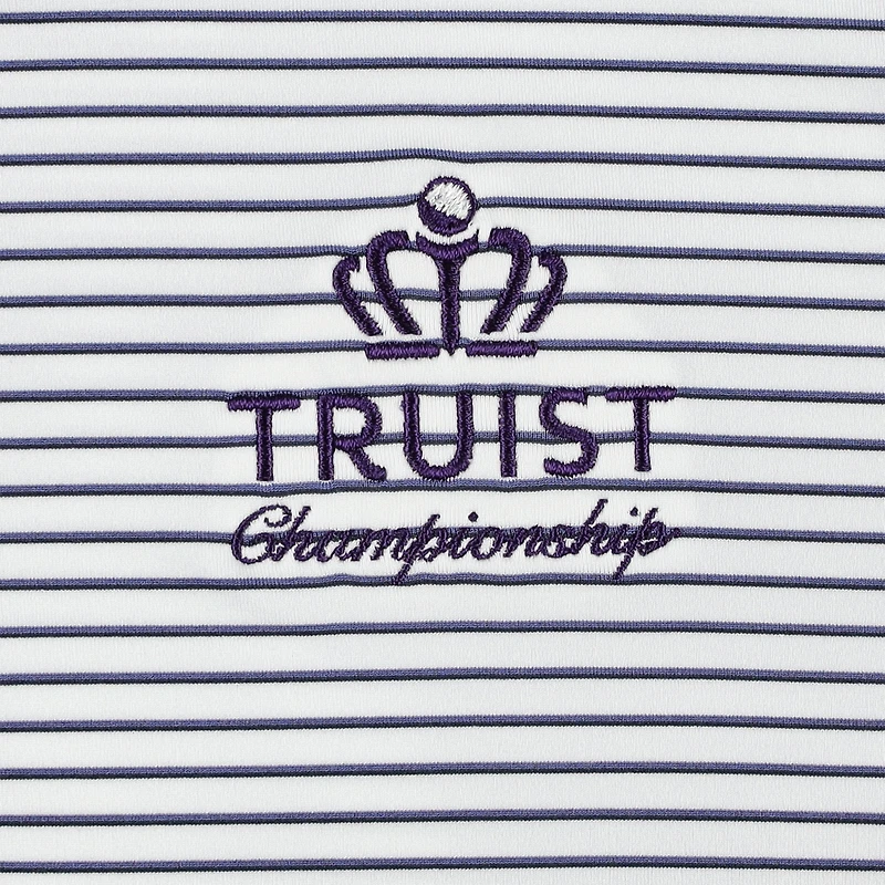 Polo Puma blanc Truist Championship MATTR à rayures surélevées pour homme