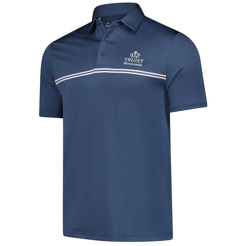 Polo Under Armour bleu Truist Championship Performance Drive à rayures sur la poitrine pour homme