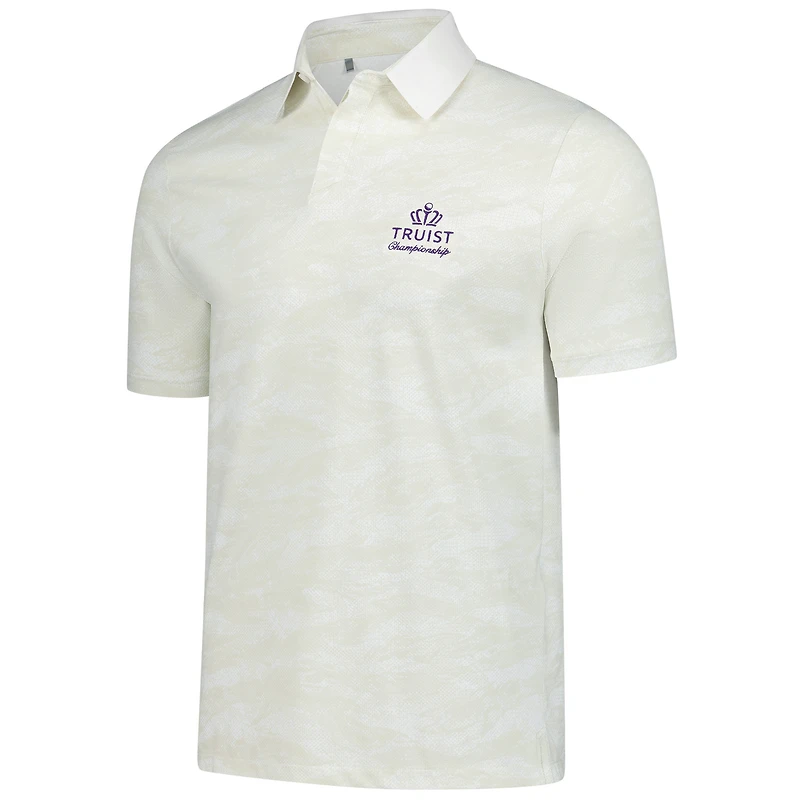 Polo Under Armour crème Truist Championship Drive Camo Iso-Chill pour homme