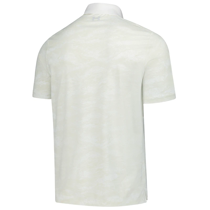 Polo Under Armour crème Truist Championship Drive Camo Iso-Chill pour homme