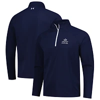 Men's Under Armour  Navy Truist Championship Fusion Ottoman Raglan Quarter-Zip Pullover