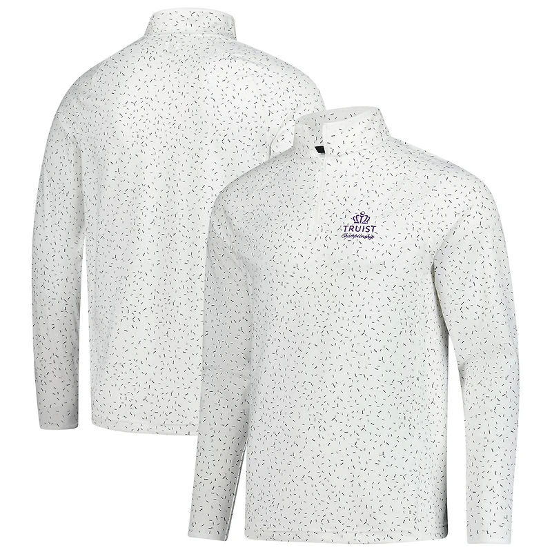 Pull à glissière quart de tour raglan Under Armour blanc Truist Championship T2 vert Hit or Miss pour homme