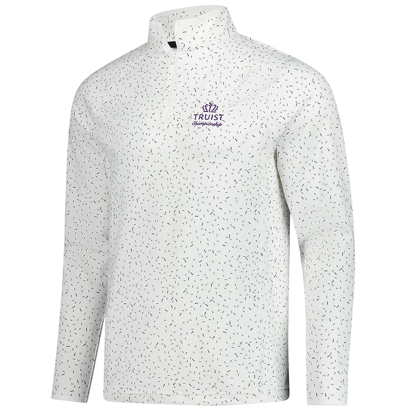Pull à glissière quart de tour raglan Under Armour blanc Truist Championship T2 vert Hit or Miss pour homme