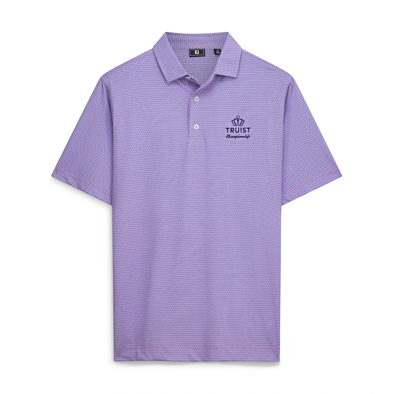 Men's FootJoy Purple Truist Championship Stellar Print Lisle ProDry Polo