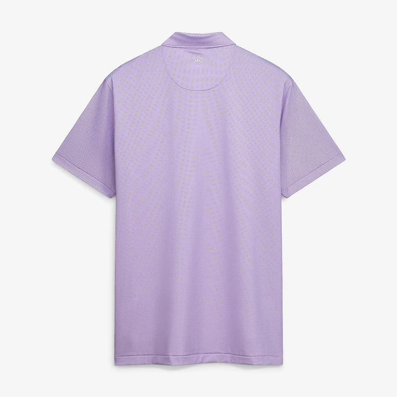 Polo de performance Peter Millar pour homme, violet, motif vichy Truist Championship