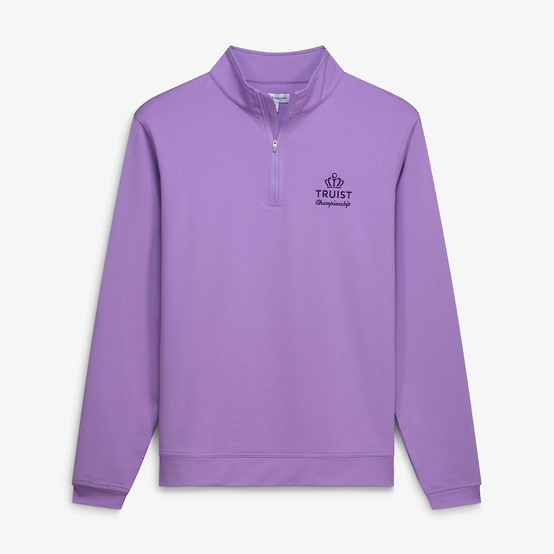 Men's Peter Millar Purple Truist Championship Perth Melange Quarter-Zip Pullover
