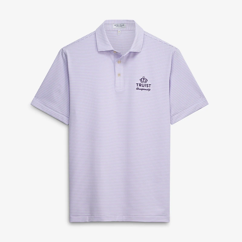 Men's Peter Millar  White Truist Championship Harrington Performance Jersey Polo
