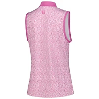 Polo sans manches imprimé rose Truist Championship ProDry pour femme FootJoy