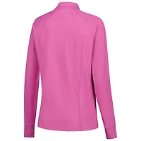 Women's FootJoy  Pink Truist Championship Raglan Embossed Quarter-Zip ProDry Pullover
