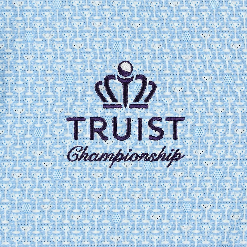Women's Peter Millar Blue Truist Championship Mar-Tee-Ni Break Lightweight Quarter-Zip Sun Top