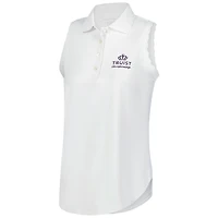 Women's Peter Millar  White Truist Championship Opal Sleeveless Jersey Polo