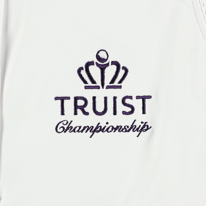 Women's Peter Millar  White Truist Championship Opal Sleeveless Jersey Polo
