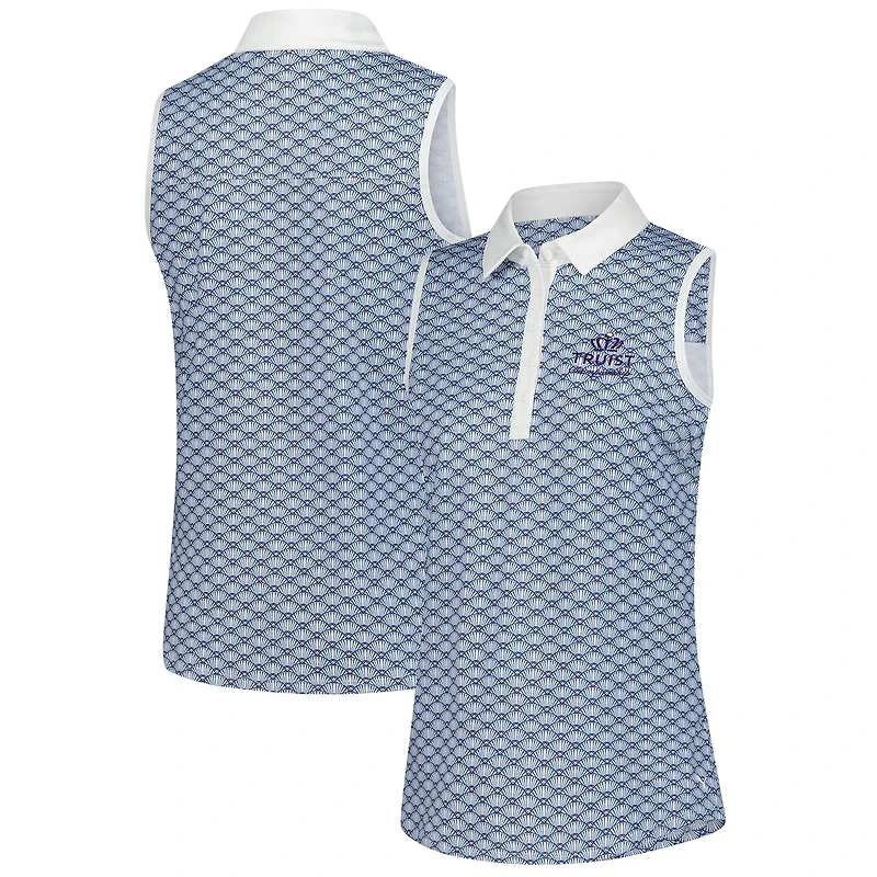 Women's Puma Blue Truist Championship Scallop Cloudspun Sleeveless Polo