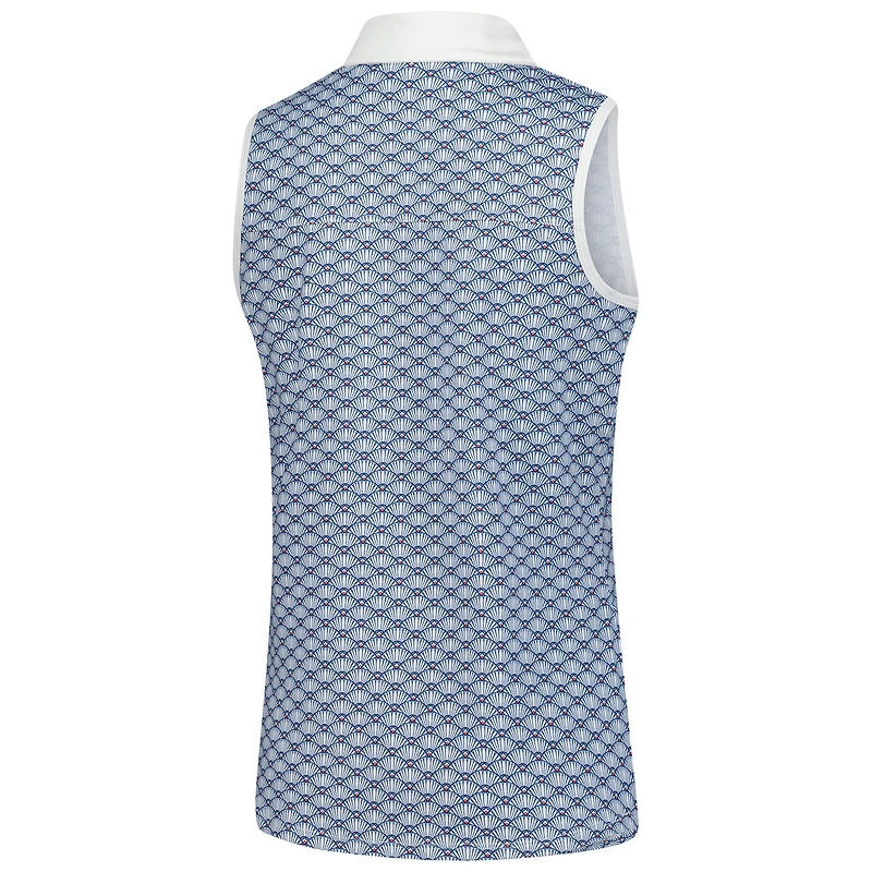 Women's Puma  Blue Truist Championship Scallop Cloudspun Sleeveless Polo