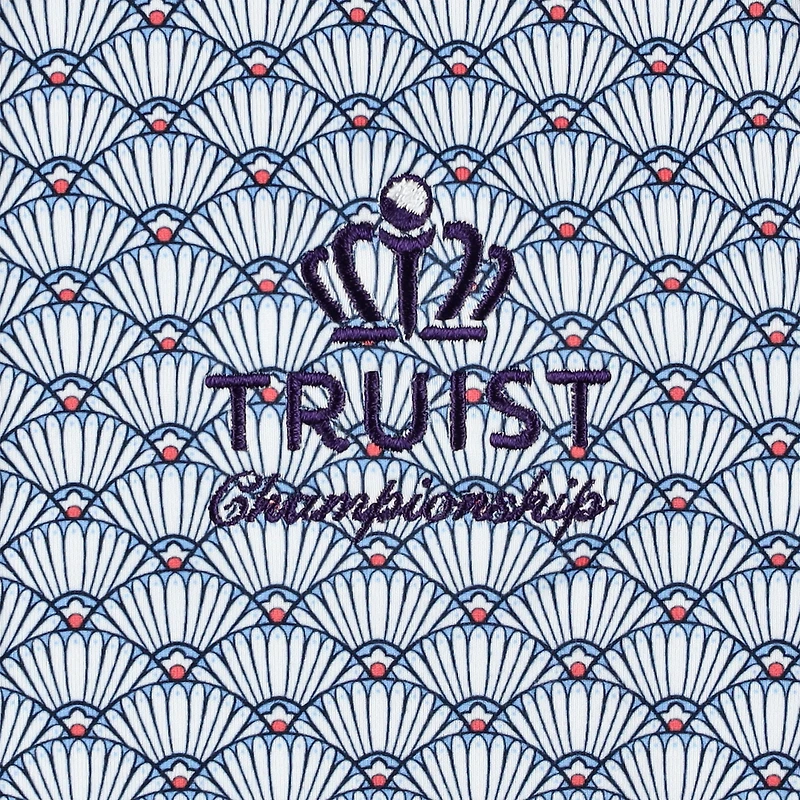 Women's Puma  Blue Truist Championship Scallop Cloudspun Sleeveless Polo