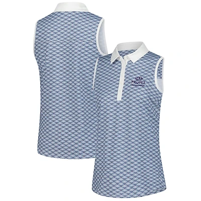 Polo sans manches Puma bleu Truist Championship Scallop Cloudspun pour femme