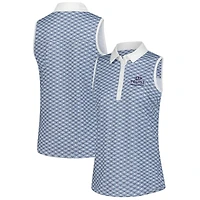 Polo sans manches Puma bleu Truist Championship Scallop Cloudspun pour femme