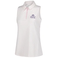 Polo sans manches rose Under Armour Truist Championship Drive Clubhouse Grid pour femme
