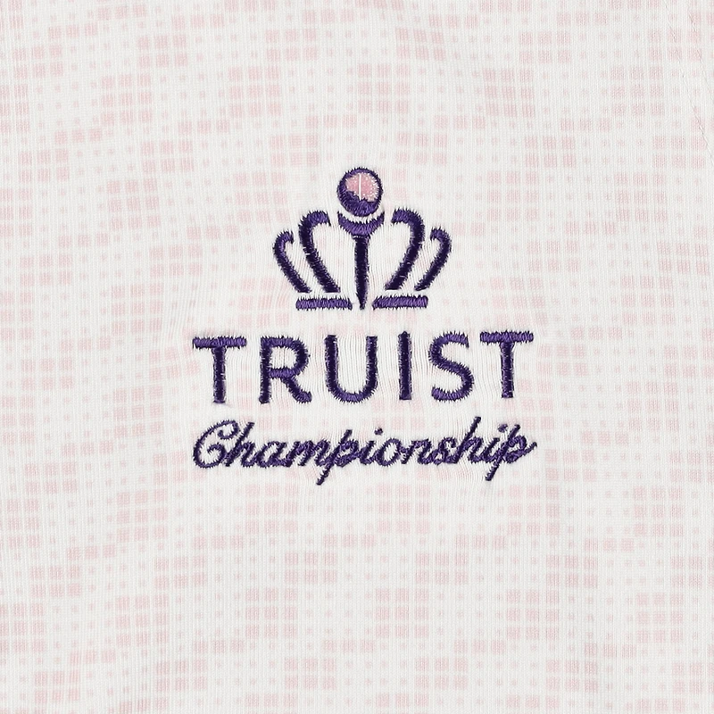 Polo sans manches rose Under Armour Truist Championship Drive Clubhouse Grid pour femme