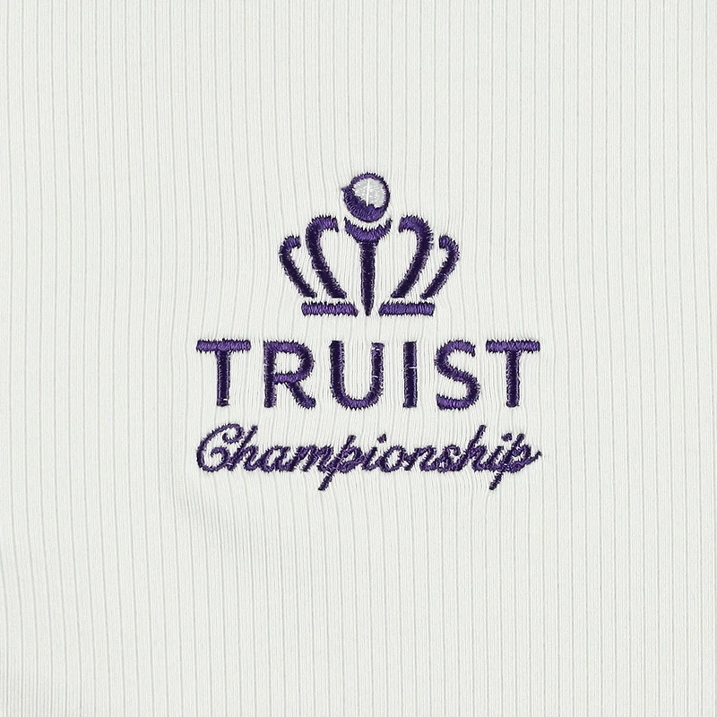 Women's Under Armour White Truist Championship Drive Charm Cropped Polo