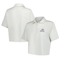 Women's Under Armour  White Truist Championship Drive Charm Cropped Polo