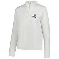 Women's Under Armour  White Truist Championship Rose Jacquard UA Tech Quarter-Zip Pullover