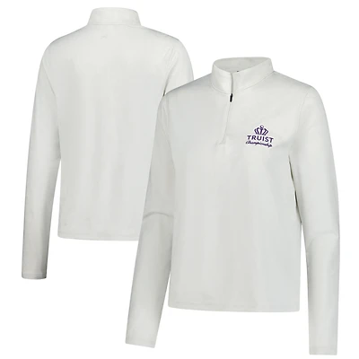 Pull à fermeture éclair quart de tour UA Tech blanc Truist Championship Rose Jacquard pour femme Under Armour