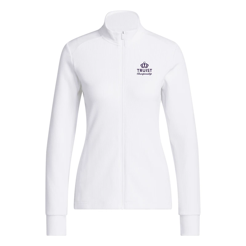Veste zippée intégrale adidas Truist Championship Performance Texture blanche pour femme