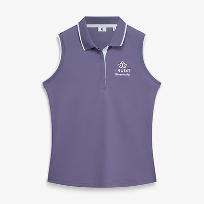 Polo sans manches FootJoy Truist Championship violet pour femme
