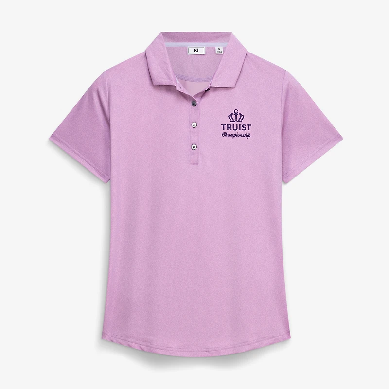 Polo FootJoy pour femme, violet, Truist Championship, imprimé moucheté