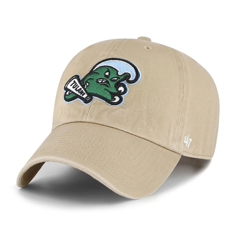 Chapeau ajustable '47 Khaki Tulane Green Wave Clean Up pour homme