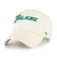 Men's '47 Sand Tulane Green Wave Clean Up Adjustable Hat
